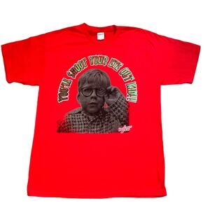 A Christmas Story Large T-Shirt Shoot Your Eye Out NWOT